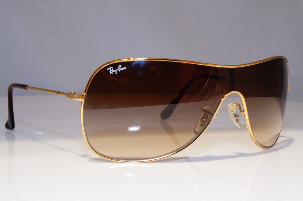RAY-BAN Mens Womens Designer Sunglasses Gold Shield RB 3211 001/13 20985
