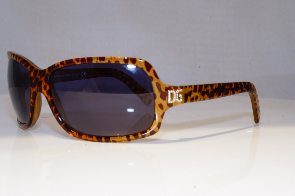 DOLCE & GABBANA Womens Diamante Designer Sunglasses LEOPARD DG 648S 792 20990