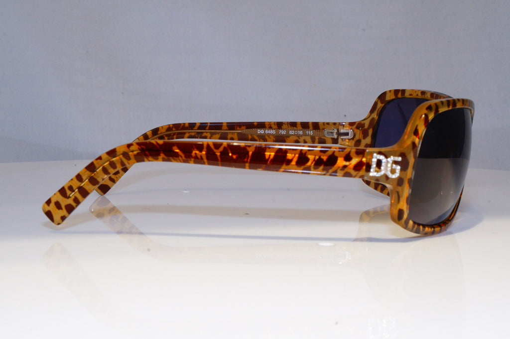 DOLCE & GABBANA Womens Diamante Designer Sunglasses LEOPARD DG 648S 792 20990