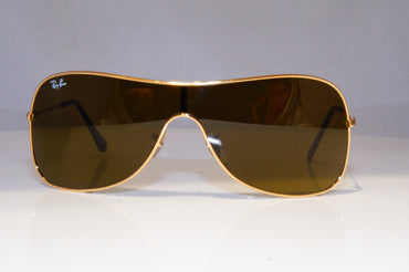 RAY-BAN Mens Womens Designer Sunglasses Gold Shield RB 3211 001/73 20995