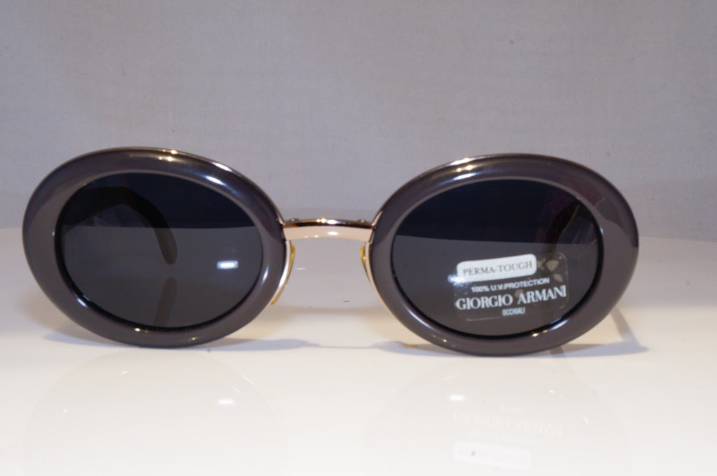 GIORGIO ARMANI Mens Womens Vintage 1990 Sunglasses Grey Oval NOS 945 25261 21061