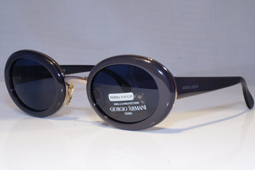 GIORGIO ARMANI Mens Womens Vintage 1990 Sunglasses Grey Oval NOS 945 25261 21061
