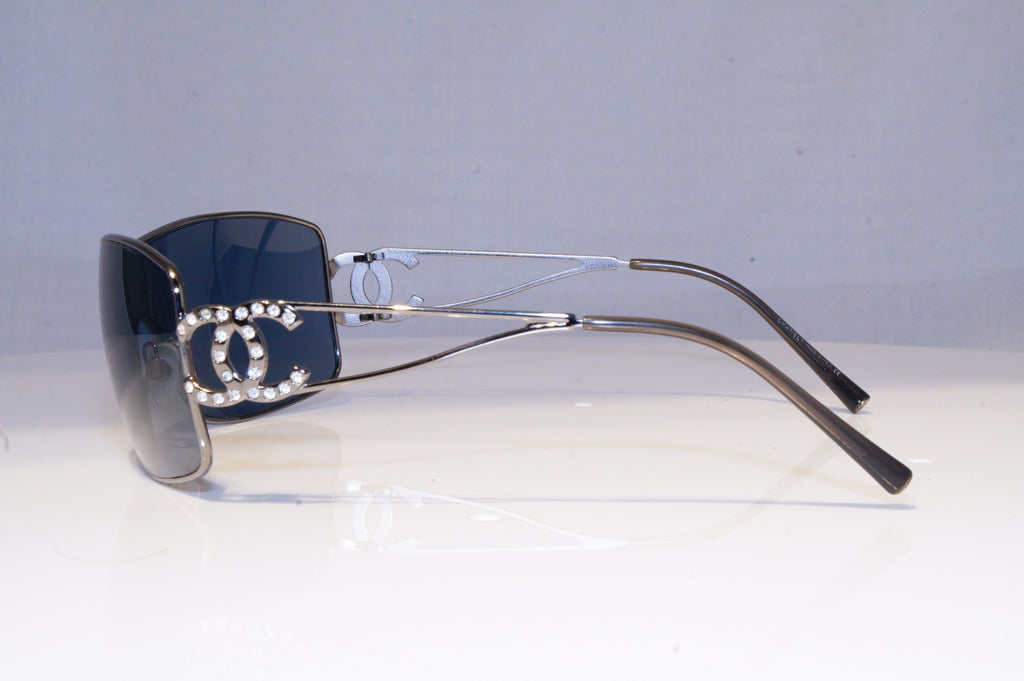CHANEL Womens Diamante Designer Sunglasses Silver Shield 4073 BL 19745