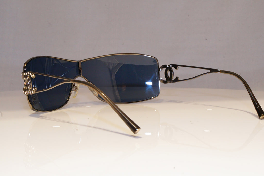 CHANEL Womens Diamante Designer Sunglasses Silver Shield 4073 BL 19745