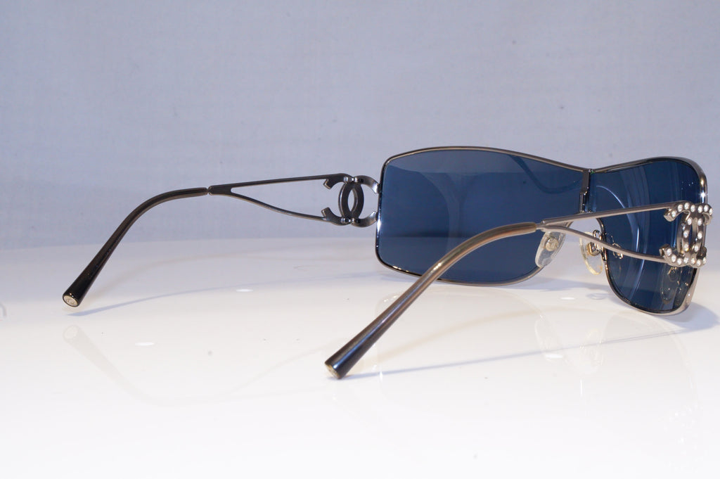 CHANEL Womens Diamante Designer Sunglasses Silver Shield 4073 BL 19745