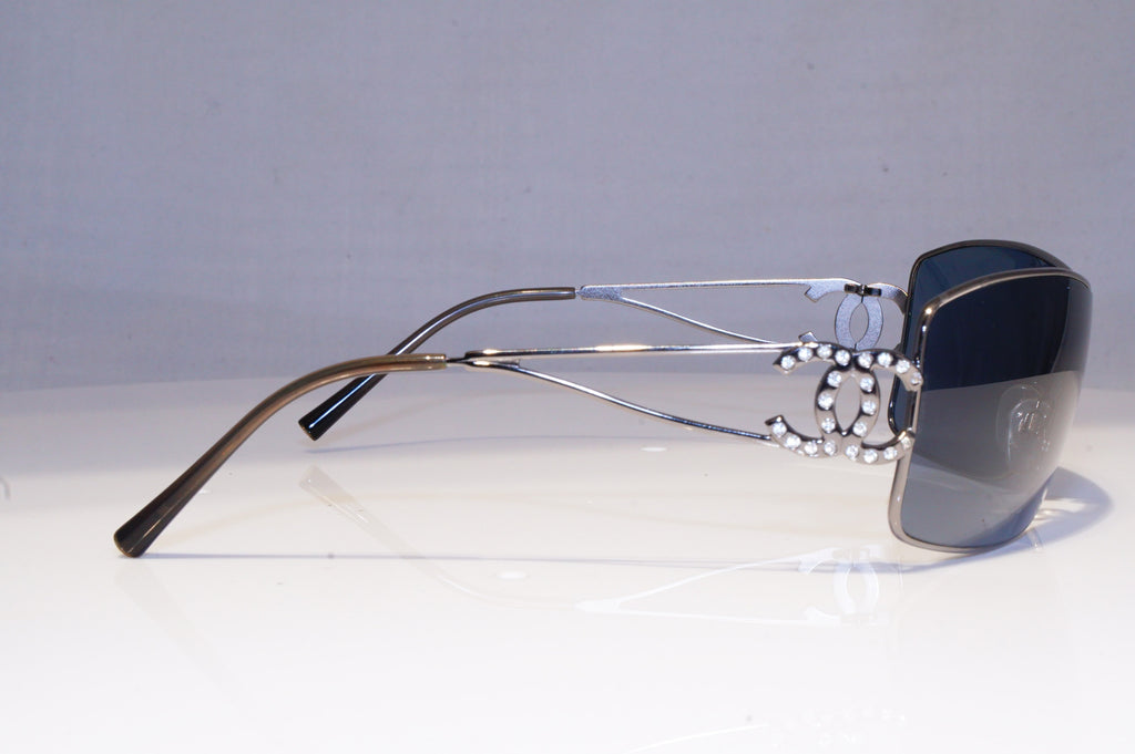 CHANEL Womens Diamante Designer Sunglasses Silver Shield 4073 BL 19745