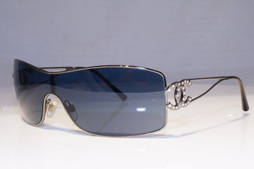 CHANEL Womens Diamante Designer Sunglasses Silver Shield 4073 BL 19745