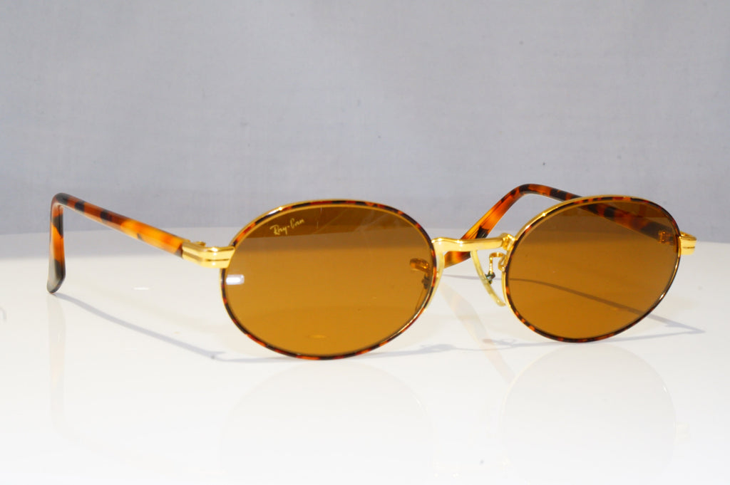 RAY-BAN Mens Vintage 1990 Designer Sunglasses Gold Oval W3023 BRN 18747