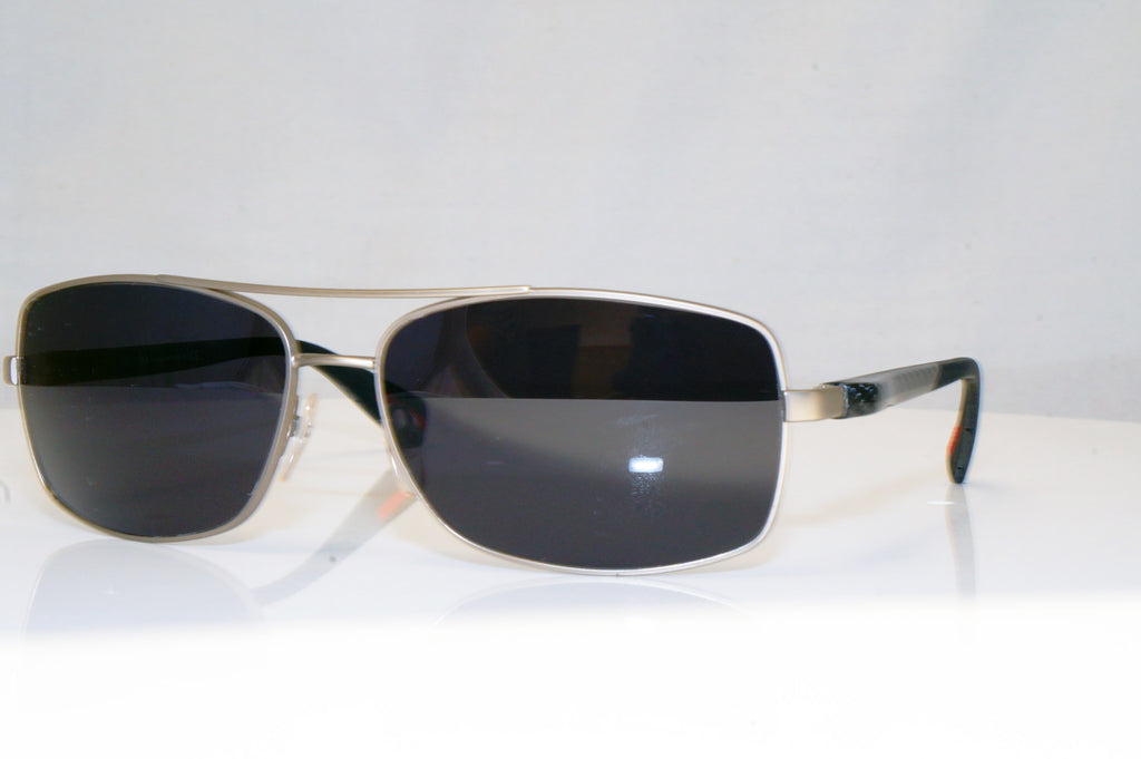 PRADA Mens Designer Sunglasses Black Rectangle CARBON FIBRE SPS 500 QFP3M1 17984