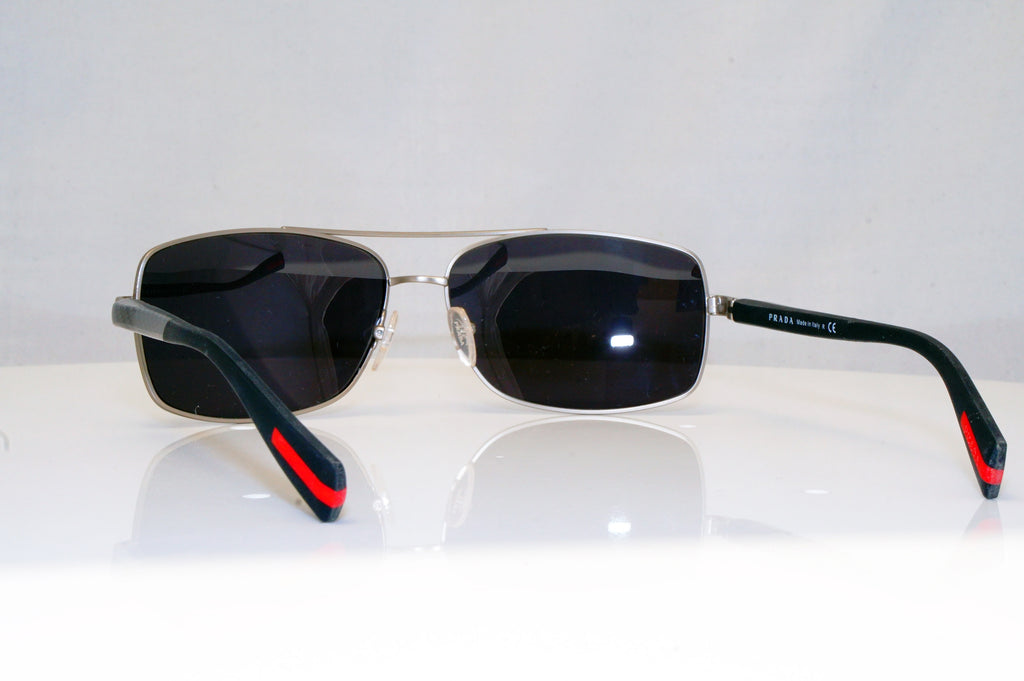 PRADA Mens Designer Sunglasses Black Rectangle CARBON FIBRE SPS 500 QFP3M1 17984