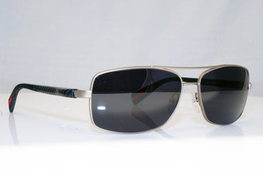 PRADA Mens Designer Sunglasses Black Rectangle CARBON FIBRE SPS 500 QFP3M1 17984