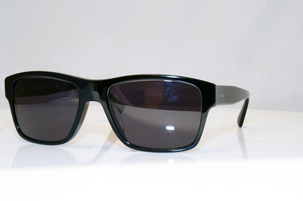 PRADA Mens Designer Sunglasses Black Rectangle VPR 17S-F 1AB-101 17983