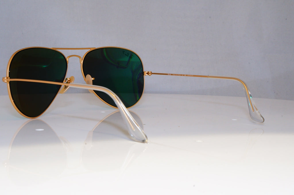 RAY-BAN Mens Polarized Mirror Sunglasses Gold Pilot AVIATOR RB 3025 U2/P9 21130