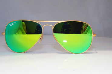 RAY-BAN Mens Polarized Mirror Sunglasses Gold Pilot AVIATOR RB 3025 U2/P9 21130