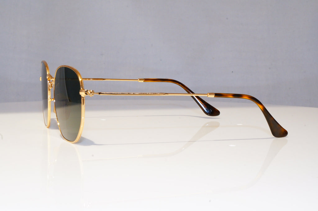 RAY-BAN Mens Designer Sunglasses Gold HEXAGONAL RB 3548 001 18735