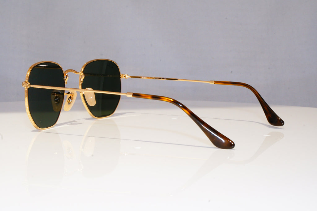 RAY-BAN Mens Designer Sunglasses Gold HEXAGONAL RB 3548 001 18735