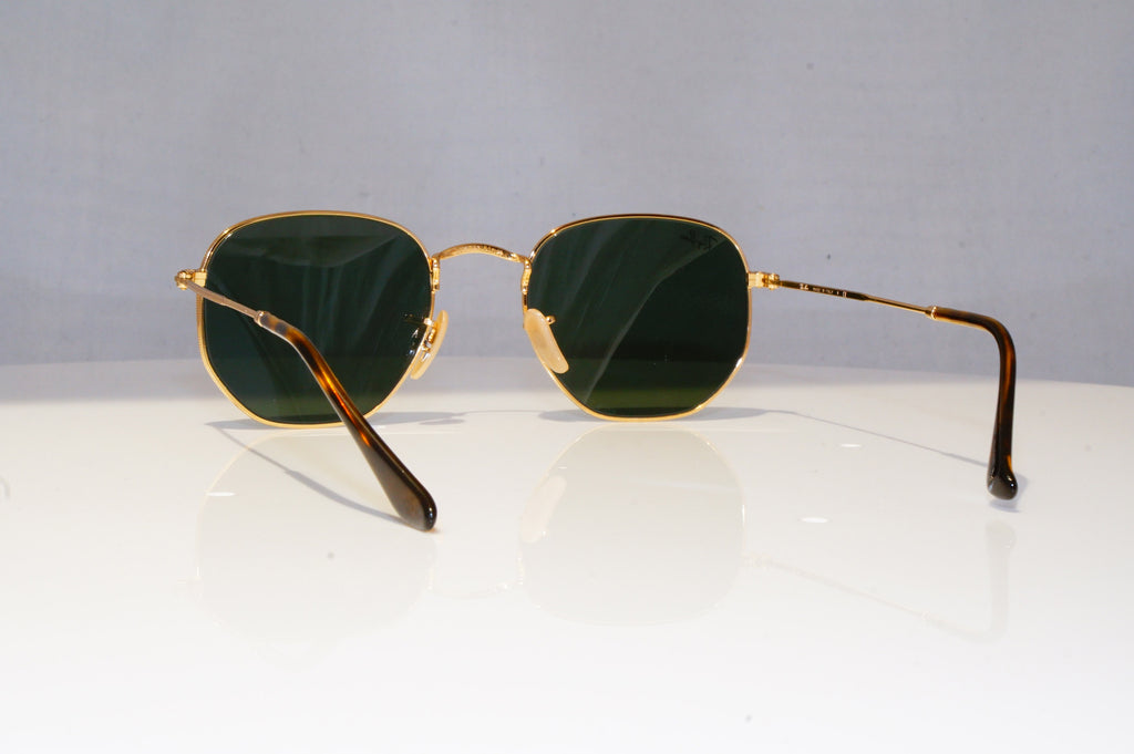 RAY-BAN Mens Designer Sunglasses Gold HEXAGONAL RB 3548 001 18735