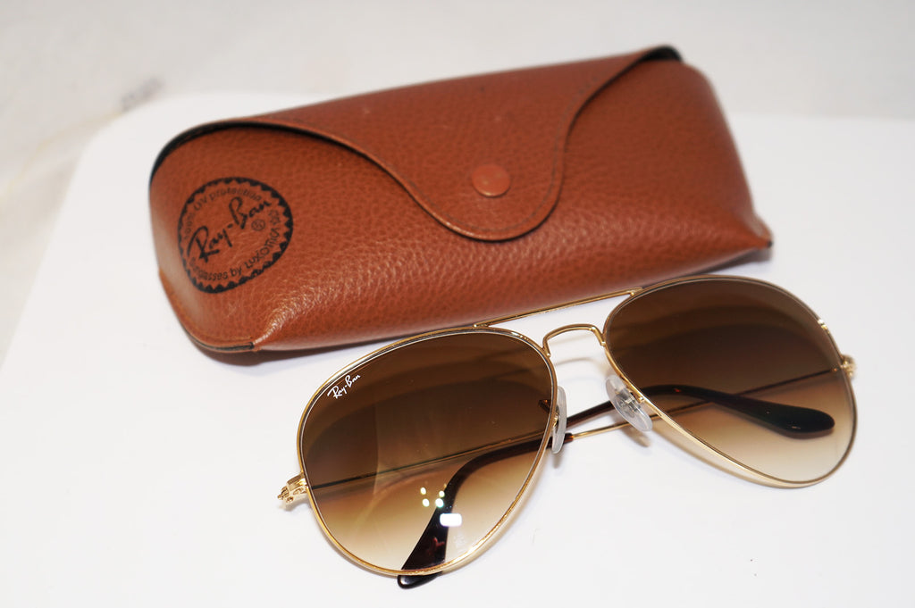 RAY-BAN Mens Designer Sunglasses Gold Aviator 62mm RB 3025 001/51 16785