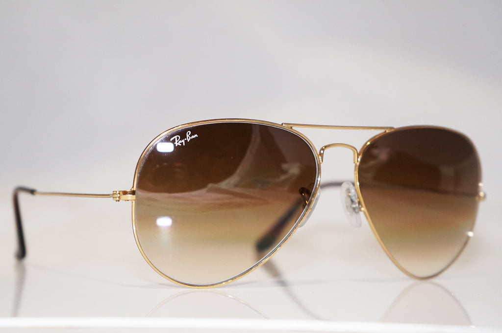 RAY-BAN Mens Designer Sunglasses Gold Aviator 62mm RB 3025 001/51 16785