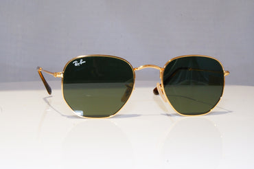 RAY-BAN Mens Designer Sunglasses Gold HEXAGONAL RB 3548 001 18735