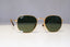 RAY-BAN Mens Designer Sunglasses Gold HEXAGONAL RB 3548 001 18735