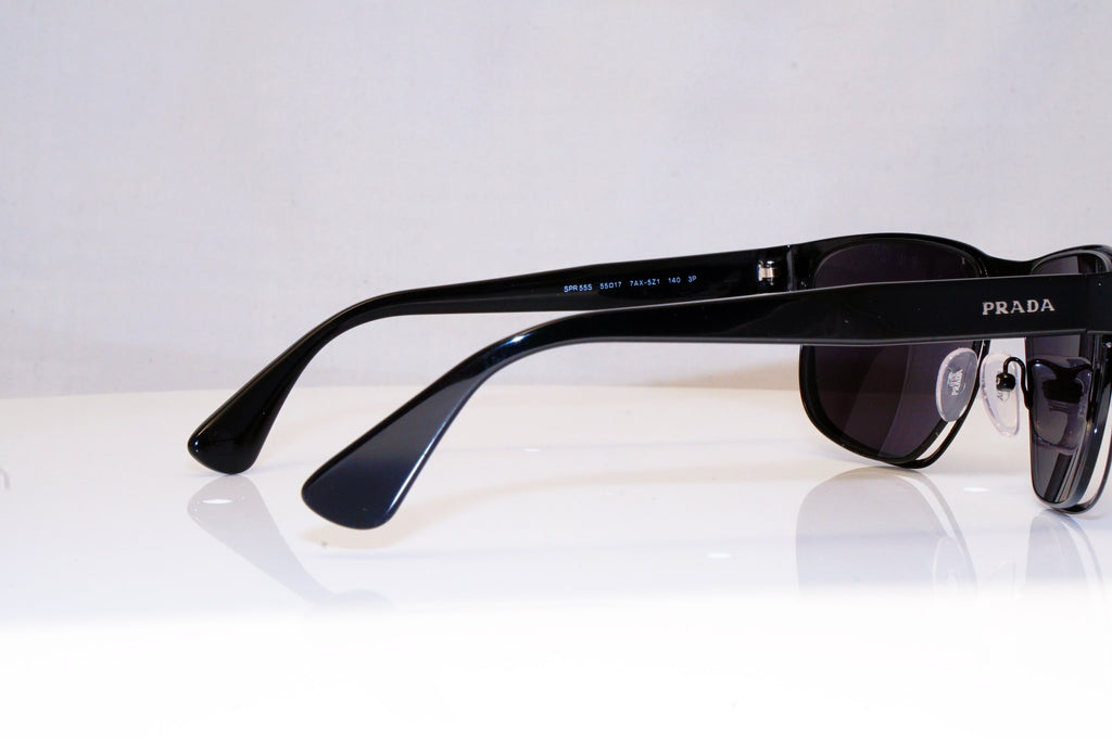 PRADA Mens Designer Sunglasses Black Square GAP SPR 55S 7AX-5Z1 17956
