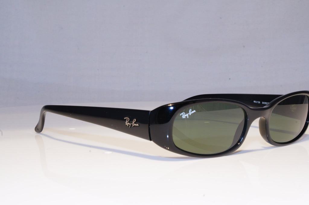 RAY-BAN Mens Womens Vintage Designer Sunglasses Black Rectangle RB 2129 19721