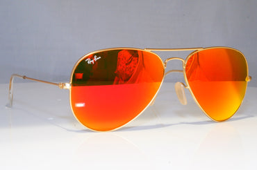 RAY-BAN Mens Mirror Sunglasses Gold Pilot AVIATOR UNIT TWO RB 3025 112/69 21127