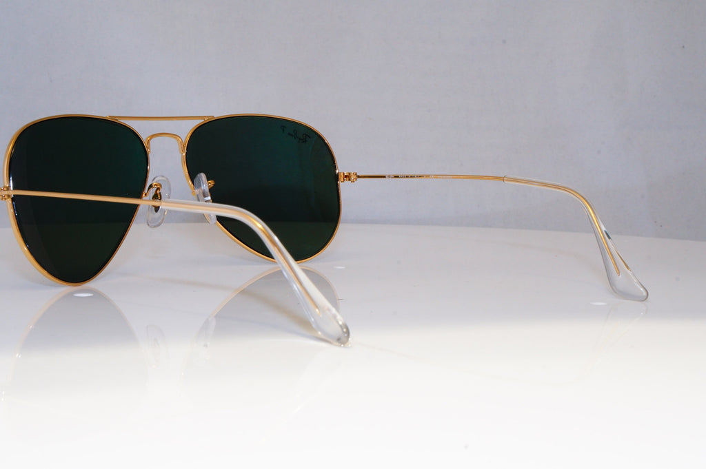 RAY-BAN Mens Polarized Sunglasses Gold Pilot AVIATOR RB 3025 001/58 21126