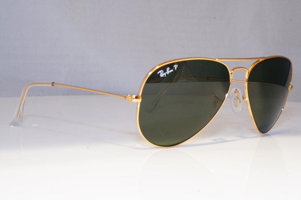 RAY-BAN Mens Polarized Sunglasses Gold Pilot AVIATOR RB 3025 001/58 21126