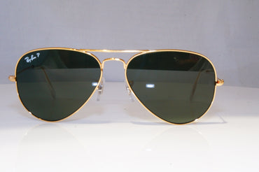 RAY-BAN Mens Polarized Sunglasses Gold Pilot AVIATOR RB 3025 001/58 21126