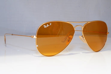 RAY-BAN Mens Womens Polarized Sunglasses Gold Pilot AVIATOR RB 3025 112/06 21125