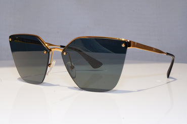 PRADA Womens Polarized Designer Sunglasses Gold CINEMA SPR 68T 7OE-5Z1 18304