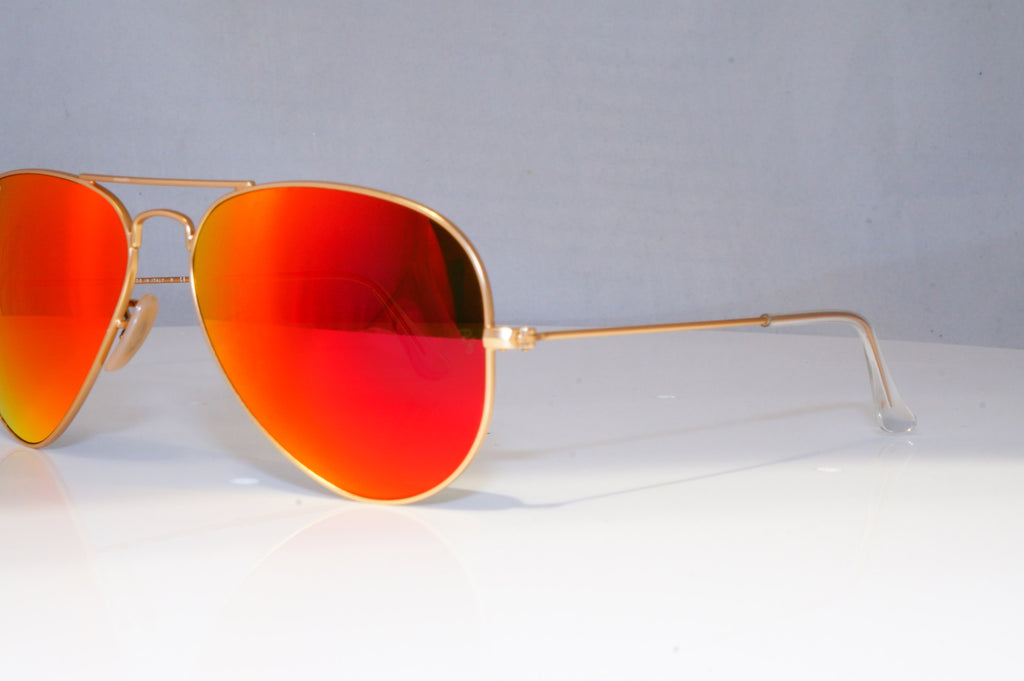 RAY-BAN Mens Polarized Mirror Sunglasses Gold Pilot AVIATOR RB 3025 112/4D 21146