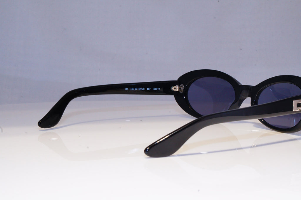 GUCCI Womens Vintage 1990 Designer Sunglasses Black Oval GG 2413 807 20119