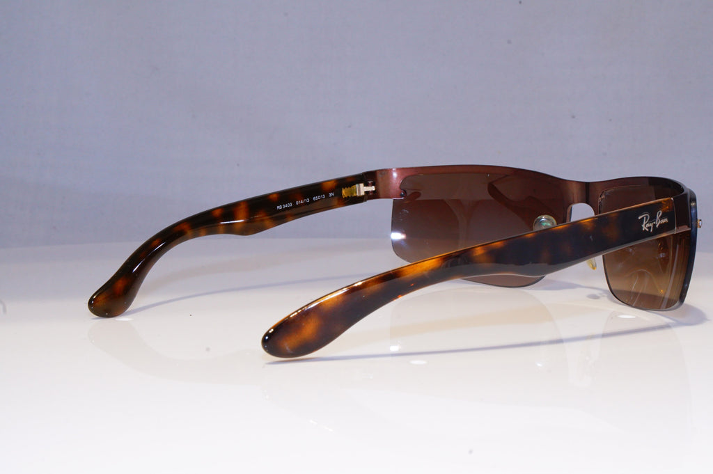 RAY-BAN Mens Designer Sunglasses Brown Rectangle RB 3403 014/13 20101