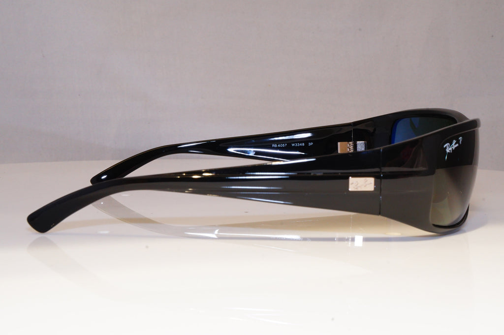 RAY-BAN Mens Polarized Designer Sunglasses Black Rectangle RB 4057 W3348 21140
