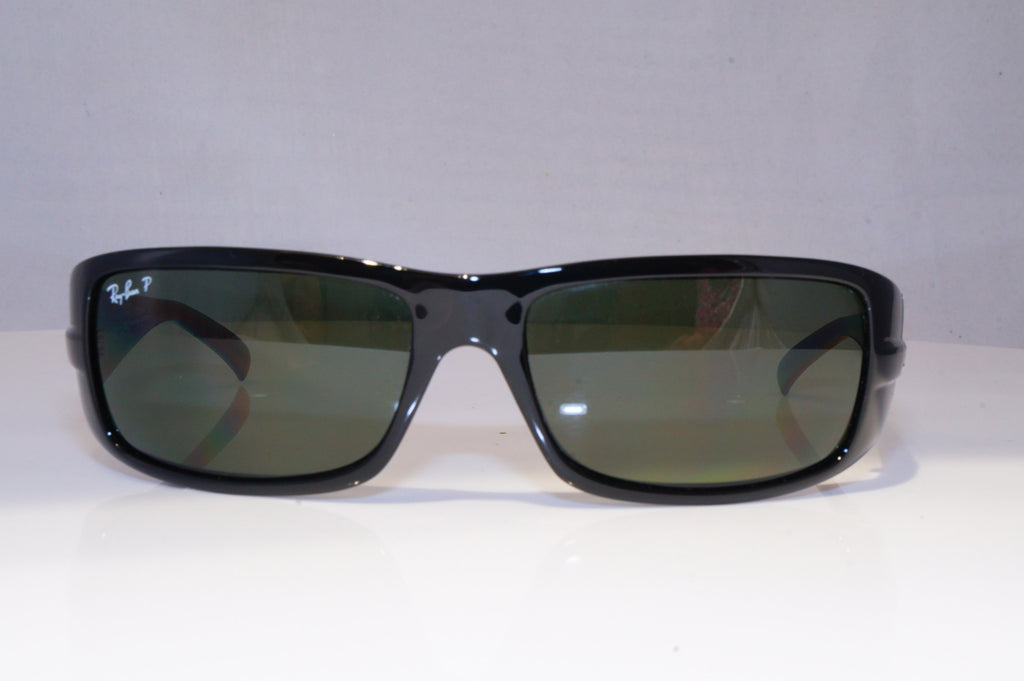 RAY-BAN Mens Polarized Designer Sunglasses Black Rectangle RB 4057 W3348 21140