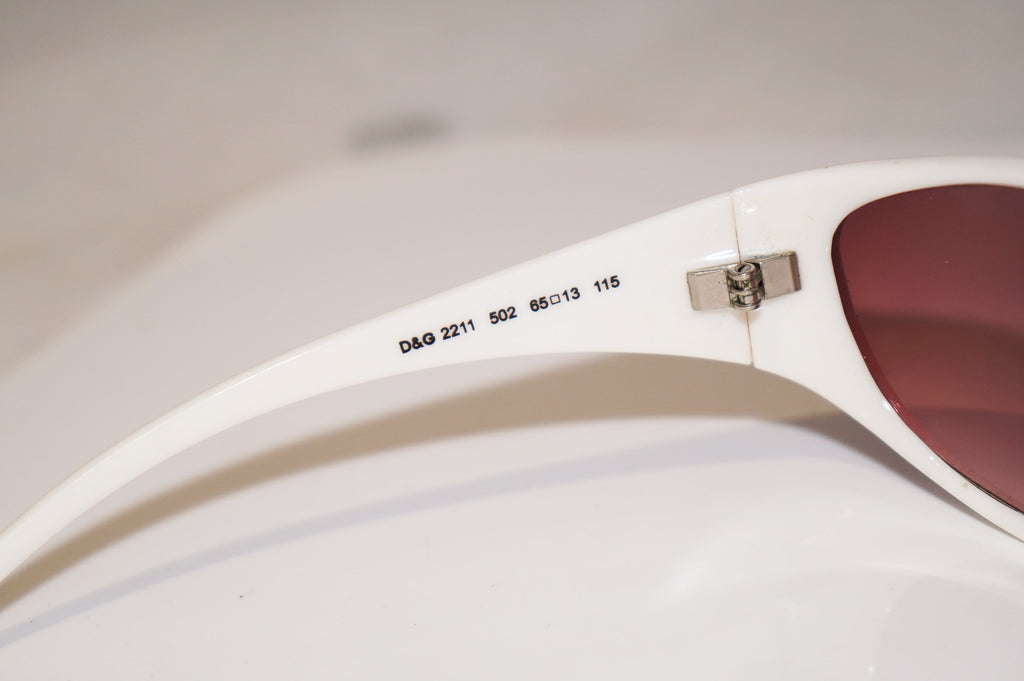 DOLCE & GABBANA Womens Designer Sunglasses White Wrap D&G 2211 502 16791