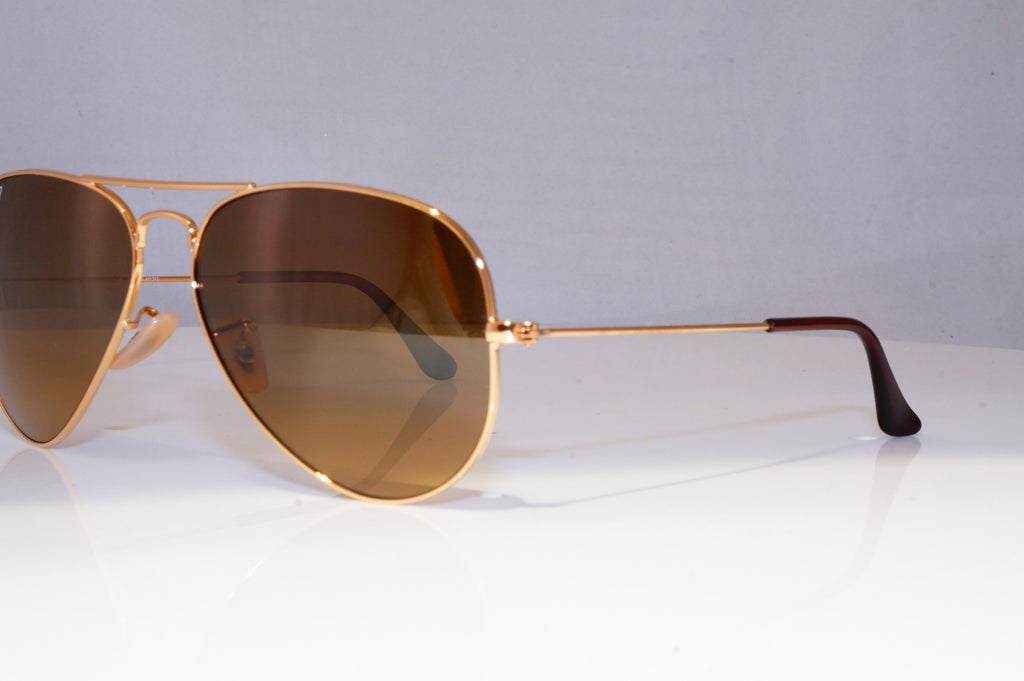 RAY-BAN Mens Polarized Mirror Sunglasses Gold Pilot AVIATOR RB 3025 001/N2 21139