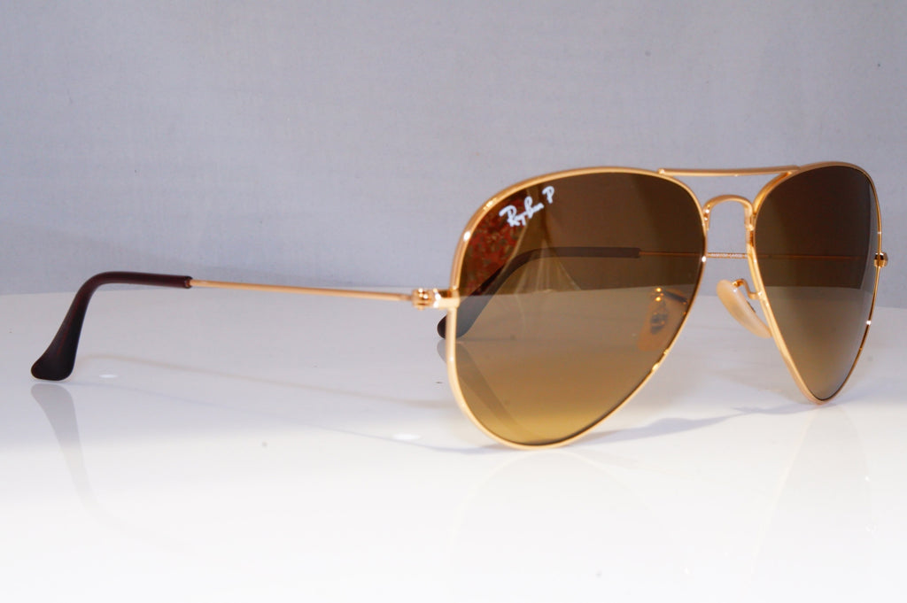 RAY-BAN Mens Polarized Mirror Sunglasses Gold Pilot AVIATOR RB 3025 001/N2 21139
