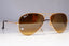 RAY-BAN Mens Polarized Mirror Sunglasses Gold Pilot AVIATOR RB 3025 001/N2 21139