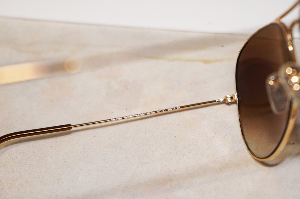 RAY-BAN Mens Designer Sunglasses Gold Aviator 58mm RB 3025 001/51 16969