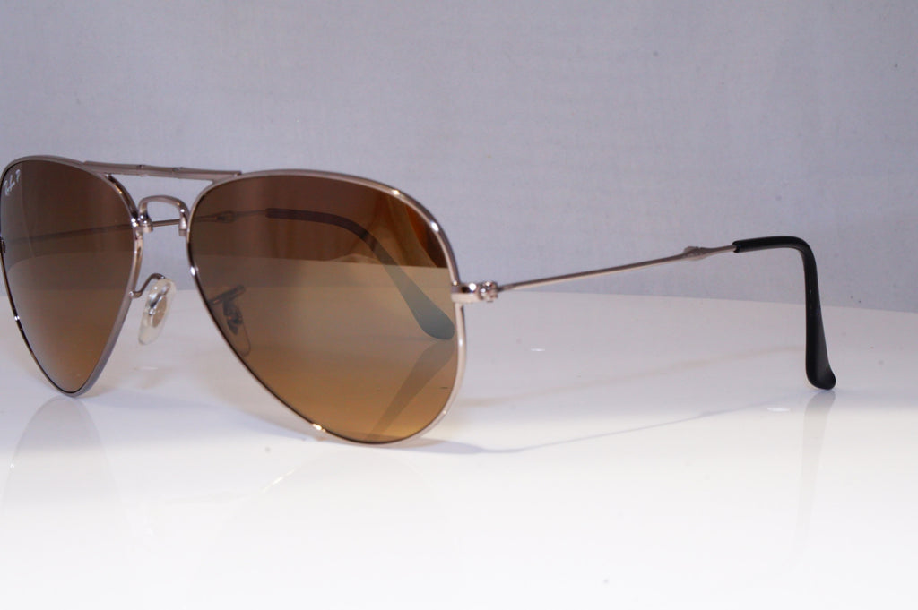 RAY-BAN Mens Polarized Sunglasses Silver Folding AVIATOR RB 3479 004/N2 21120