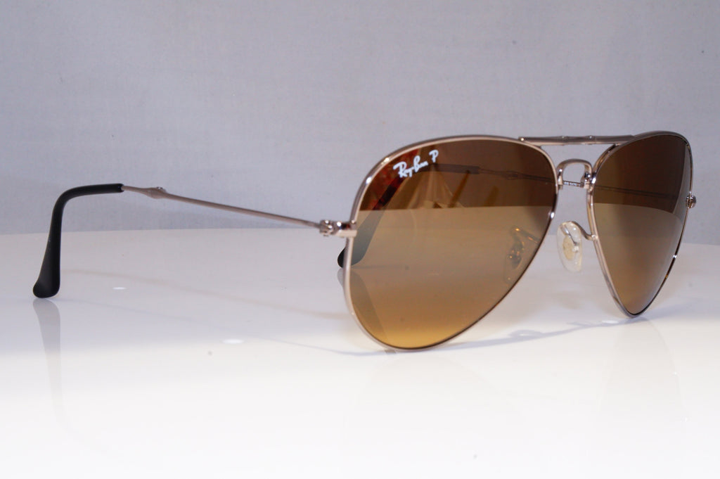 RAY-BAN Mens Polarized Sunglasses Silver Folding AVIATOR RB 3479 004/N2 21120