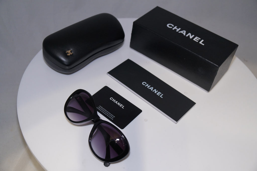 CHANEL Womens Boxed Designer Sunglasses Black Butterfly TWEED 5241 501/3F 20093