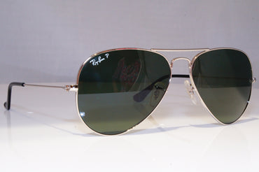 RAY-BAN Mens Polarized Sunglasses Silver Pilot AVIATOR RB 3025 003/32 21150