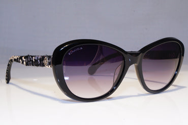 CHANEL Womens Boxed Designer Sunglasses Black Butterfly TWEED 5241 501/3F 20093