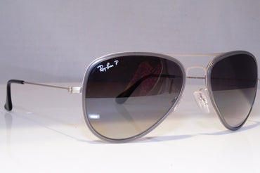 RAY-BAN Mens Polarized Sunglasses Silver Pilot AVIATOR RB 3513 164/T3 21149