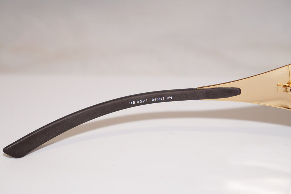 RAY-BAN Mens Designer Sunglasses Gold Shield RB 3321 043/13 16765